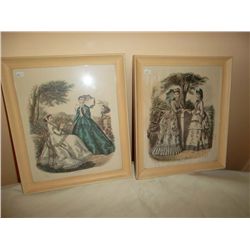 Victorian Ladies. 2 matching frames