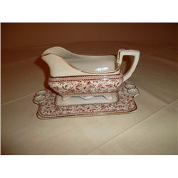 Gravy boat Pitcher and saucer
