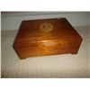 Image 1 : Wooden box with contrasting wood silhouette on top