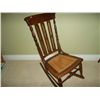 Image 1 : Oak rocking chair with cane or reed seat