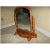 Image 1 : Applewood shaving mirror for chest top. Twisted spindle mirror holder.