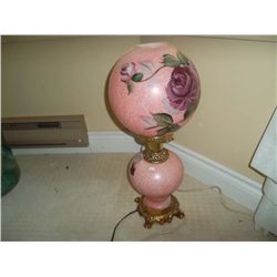 Banquet Lamp (AKA "Gone with the Wind" lamp). Hand painted. Electric.