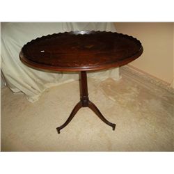 Side table with pie crust top