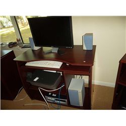 Computer desk and computer