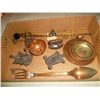 Image 1 : Copperware and miniature iron and trivet and candle snuffers