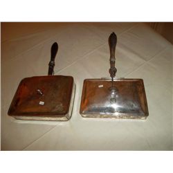 Pair of silver cheese servers or toasters. Circa 1800
