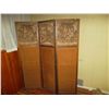 Image 1 : Screen or room divider Burlap on bottom; tapestry on upper