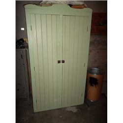 Pine Armoire Painted green