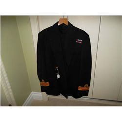 World War 2 naval medical officer (RGMurray) uniform with hat.  Served aboard HMCS Sask. See #263