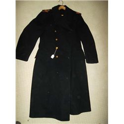 World War 2 naval medical officer (RGMurray) full length wool coat.  Served aboard HMCS Sask. See #2