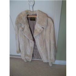 Rare White Beaver coat 1960's.