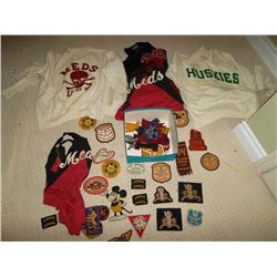 Felt badges, pennants and singlets. University team "Meds" U of S and U of T  1937 to early 1940's.