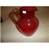 Image 1 : Cranberry glass pitcher