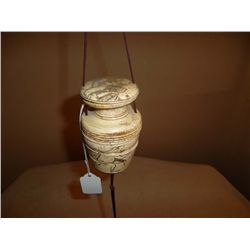 Intricate carved ivory Hanging Sectional "box" opium