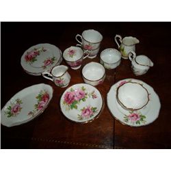 Royal Albert American Beauty dishes; chicken on nest