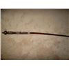 Image 1 : Tibetan Sorcerer's staff w/engraved silver and plain iron bands, the head w/star motifs. 69 inches l