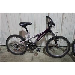 PURPLE SUPERCYCLE 5 SPEED FRONT SUSPENSION MOUNTAIN BIKE