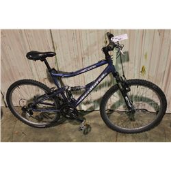 BLUE IRONHORSE 24 SPEED FULL SUSPENSION MOUNTAIN BIKE