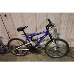 BLUE SPORTEK 18 SPEED FULL SUSPENSION MOUNTAIN BIKE