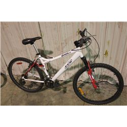 WHITE CCM 21 SPEED FULL SUSPENSION MOUNTAIN BIKE
