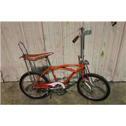 RED HOT ROD SINGLE SPEED BANANNA SEAT RETRO STYLE BIKE