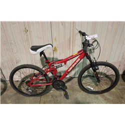 RED NAKAMURA 18 SPEED FULL SUSPENSION MOUNTAIN BIKE