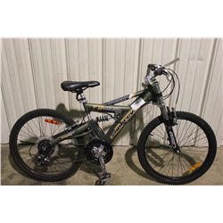 GREEN SUPERCYCLE 21 SPEED FULL SUSPENSION MOUNTAIN BIKE