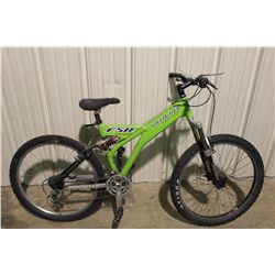 GREEN SPECIALIZED 24 SPEED FULL SUSPENSION MOUNTAIN BIKE