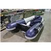 Image 2 : GREAT PACIFIC  RXK-300 10' 4 PERSON PVC INFLATABLE SOFT BOTTOM BOAT IN LIGHT GREY / DARK BLUE