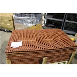 ORANGE 3' X 5' X 7/8" HEAVY DUTY RUBBER ANTI FATIGUE MAT