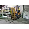 Image 1 : ORANGE TOYOTA ROVER 3 STAGE ELECTRIC FORKLIFT ( NON RUNNING / NO CHARGER )