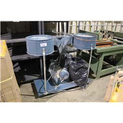 BLUE DUAL BAG MOBILE DUST COLLECTOR