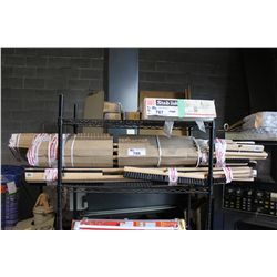 ASSORTED DECK BROOM HEADS AND HANDLES