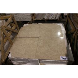18" X 18" BEIGE MARBLE STONE TILES 52 PCS