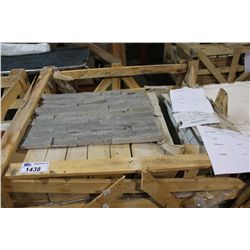 24" X 6"  SILVER GREY ROUGH EDGE WALL STONE TILES 120 PCS