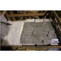 16  X 8  X 6  SILVER GREY ROUGH EDGE  WALL STONE TILES 90 PCS