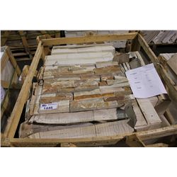 16" X 8" X 6" DESERT SAND ROUGH EDGE FLAT  WALL STONE TILES 120 PCS