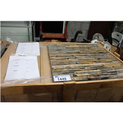 24" X 6" MULTI BROWN ROUGH EDGE FLAT  WALL STONE TILES 175 PCS