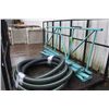 Image 2 : BLUE 10' PALLET RACKING WITH ASSORTED CROSSBARS, EXTRA UPRIGHT AND HOSE