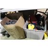 Image 1 : CRAFTSMAN SHOP VAC, BOX OF ROPE AND BIN OF ASSORTED TOOLS