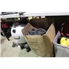 Image 2 : CRAFTSMAN SHOP VAC, BOX OF ROPE AND BIN OF ASSORTED TOOLS