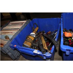 BIN OF ASSORTED TOOLS