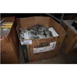 BOX OF ASSORTED CURTAIN ROD FINIALS