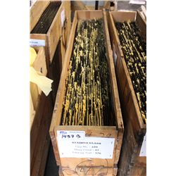 CRATE OF STAINED GLASS