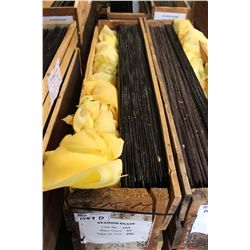 CRATE OF STAINED GLASS