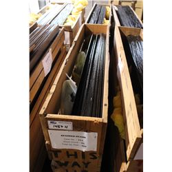 CRATE OF STAINED GLASS