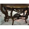 Image 1 : HEAVILY CARVED MAHOGANY  CONSOLE/ HALL TABLE