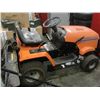 Image 2 : HUSQVARNA MODEL YTH150 RIDE ON LAWN TRACTOR COMPLETE WITH MOWER ATTACHEMENT  - NO KEY