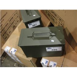 NEW MILITARY GREEN METAL WATER PROOF AMMUNITION BOX - SMALL