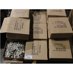 13 BOXES OF AUSTRALIA NUSA STONE NATURAL PEBBLE TAN DECORATIVE STONES